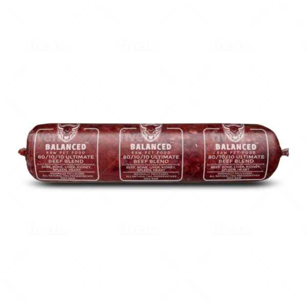 Balanced Raw Pet Foods™ -ULTIMATE BEEF 80/10/10 (15) 2 lbs Tubes (30lbs Total)