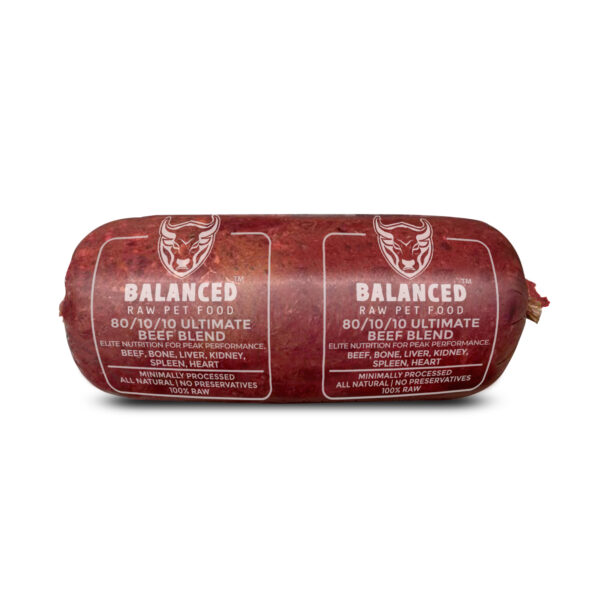 Balanced Raw Pet Foods™ -ULTIMATE BEEF 80/10/10 (6) 5 lbs Tubes (30lbs Total)